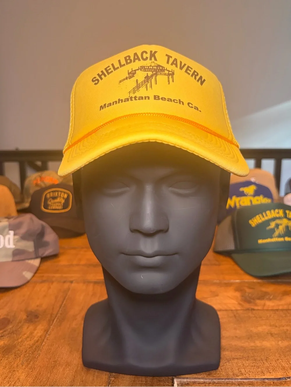 Shellback Tavern yellow trucker